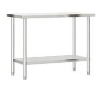 vidaXL Mesa de Trabajo de Cocina Acero Inoxidable 110x55x85 cm