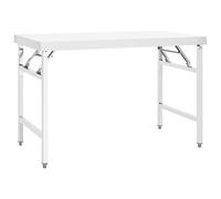 vidaXL Mesa de trabajo plegable de cocina acero inoxidable 120x60x80 cm