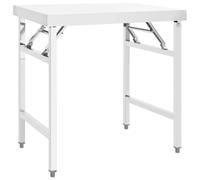 vidaXL Mesa de Trabajo Plegable de Cocina Acero Inoxidable Banco Dimensiones 85 x 60 x 80 cm, 100 x 60 x 80 cm, 120 x 60 x 80 cm
