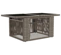 vidaXL Mesa elevable para jardín, color gris, 100 x 55 x 37 cm