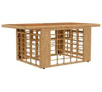 vidaXL Mesa elevable para jardín, color natural, 100 x 55 x 37 cm