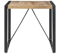 vidaXL Mesa Esstisch de 80x80x75 cm, madera de mango rústica