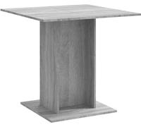 vidaXL Mesa Esstisch (para comedor) gris Sonoma, 80x80x75 cm, material de madera
