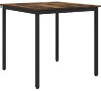 vidaXL - Mesa Esstische, 80 x 80 x 75 cm, tablero de madera, acabado roble ahumado