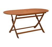 vidaXL Mesa Jardín Plegable Comedor Cocina Patio Terraza Balcón Camping Mobiliario Muebles Soporte Exterior 160x85x75 cm Madera Maciza de Eucalipto