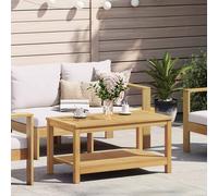 vidaXL Mesa auxiliar de madera maciza de acacia, estilo natural, 90 x 50 x 45 cm