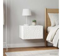 vidaXL Mesa Lateral Montada en la Pared 2 uds. Blanco Brillante