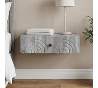 vidaXL Mesa Lateral Montada en la Pared 59 x 34,5 x 17 cm Gris Sonoma