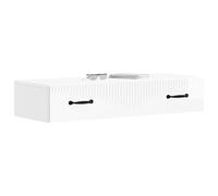 vidaXL Mesa Lateral Montada en la Pared Brillante 87,5 x 34,5 x 17 cm, Sala Moderna, Mesa Pared Rectangular, Solución Chic de Almacenaje, Mueble Funcional y Ahorra Espacio