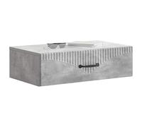 vidaXL Mesa Lateral Montada en la Pared Gris Hormigón, Sala Moderna, Mesa Pared Rectangular, Solución Chic de Almacenaje, Mueble Funcional y Ahorra Espacio