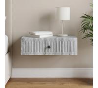 vidaXL Mesa Lateral Montada en la Pared Gris Sonoma 59 x 34,5 x 17 cm