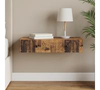 vidaXL Mesa Lateral Montada en la Pared Madera envejecida