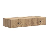 vidaXL Mesa Lateral Montada en la Pared Roble Artesanal, Mesa Moderna para Sala, diseño versátil, Almacenamiento Amplio, Muebles compactos y Elegantes