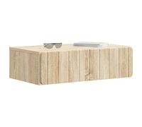 vidaXL Mesa Lateral Montada en la Pared Roble Sonoma 59 x 34,5 x 17 cm, Mesa de Pared Rectangular, Amplia Almacenamiento, Mueble Moderno, organización Interior, Estilo contemporáneo