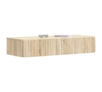 vidaXL Mesa Lateral Montada en la Pared Roble Sonoma, Mesa de Pared Rectangular, Amplia Almacenamiento, Mueble Moderno, organización Interior, Estilo contemporáneo