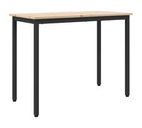 vidaXL Mesa Natural 100 x 50 x 77 cm Madera Ingenierizada y Acero