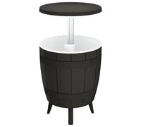 vidaXL Mesa nevera 3 en 1 polipropileno negro