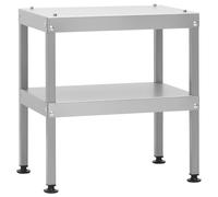 vidaXL Mesa para horno ahumador - Mesita de preparación y almacenaje, acero galvanizado