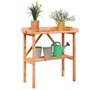 vidaXL Mesa para plantas con estante madera abeto marrón 78x38x82,5 cm