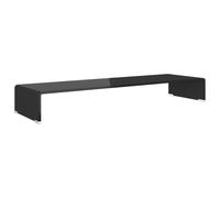 vidaXL Mesa para televisor/Elevador de pantalla de vidrio, color , 100x30x13 cm
