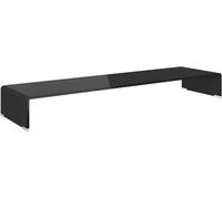 vidaXL Mesa para televisor/Elevador de pantalla de vidrio, color , 110x30x13 cm
