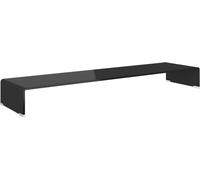 vidaXL Mesa para televisor/Elevador de pantalla de vidrio, color , 120x30x13 cm