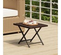 vidaXL Mesa plegable ratán sintético marrón 45x35x32 cm