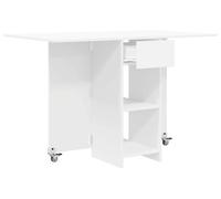 vidaXL Mesa rectangular, 115 x 70 x 75 cm, tablero de madera, color blanco