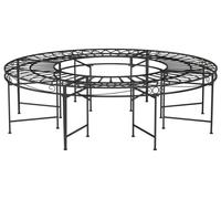 vidaXL, mesa redonda Baumbank, diámetro 160 cm, color negro, acero