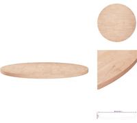 vidaXL - Mesa redonda de madera maciza de roble, sin tratar, diámetro 60 cm, grosor 2,5 cm - Tableros de mesa
