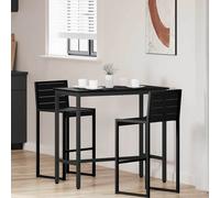 vidaXL Mesa Roble Negro 100 x 50 x 90,5 cm