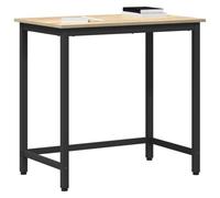 vidaXL Mesa Roble Sonoma 100 x 50 x 76,5 cm – Estación de trabajo moderna, ajustable, acero y madera