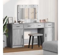 vidaXL Mesa Tocador 3 uds. Gris 78,5 x 41 x 135 cm