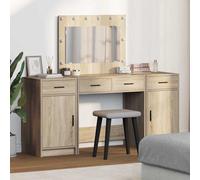 vidaXL Mesa Tocador 3 uds. Marrón 78,5 x 41 x 135 cm