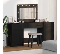 vidaXL Mesa Tocador 3 uds. Negro 78,5 x 41 x 135 cm