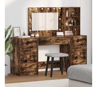 vidaXL Mesa Tocador 3 uds. Roble ahumado 78,5 x 41 x 135 cm