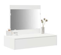 vidaXL Mesa Tocador 83 x 40 x 70 cm Madera de ingeniería | Ideal para cuartos pequeños, Tiene un lindo acabado blanco que va con la decoración moderna,