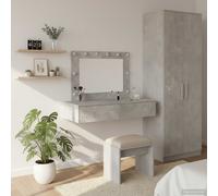 vidaXL Mesa Tocador Gris 100 x 40 x 70 cm Madera de ingeniería