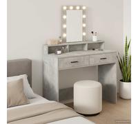 vidaXL Mesa Tocador Gris 100 x 41 x 140 cm Madera de ingeniería