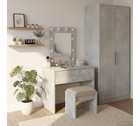 vidaXL Mesa Tocador Gris 60 x 40 x 70 cm Madera de ingeniería
