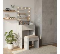 vidaXL Mesa Tocador Gris Concreto 50 x 41 x 135 cm