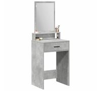 vidaXL Mesa Tocador Gris Concreto 50 x 41 x 140 cm | Este tocador tiene un cajón grande y una estantería,