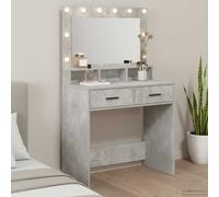 vidaXL Mesa Tocador Gris Concreto 79 x 41 x 135 cm