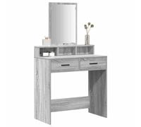 vidaXL Mesa Tocador Gris Sonoma 79 x 41 x 140 cm Madera de ingeniería | Espacio amplio en los cajones para mantener todo organizado, El acabado gris sonoma le da un toque moderno,
