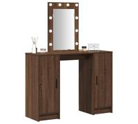 vidaXL Mesa Tocador Marrón 102 x 33 x 135 cm Madera de ingeniería | Ideal para tener tus cosméticos bien organizados, Un look moderno que combina con cualquier decoración de tu dormitorio,