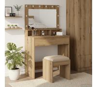 vidaXL Mesa Tocador Roble artisan 75,5 x 41 x 135 cm