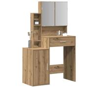 vidaXL Mesa tocador Roble Artisan 80 x 35 x 132 cm