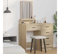vidaXL Mesa Tocador Roble Sonoma 50 x 41 x 140 cm Madera de ingeniería, Almacenamiento Moderno, Mesa de Vestir Elegante, Escritorio Rectangular, Mueble Duradero, estación de Aseo Chic