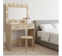 vidaXL Mesa de Tocador con cajón Roble Sonoma 78.5 x 41 x 135 cm