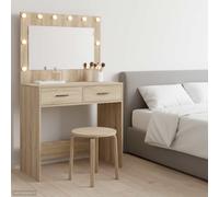 vidaXL Mesa Tocador Roble Sonoma 78,5 x 41 x 135 cm